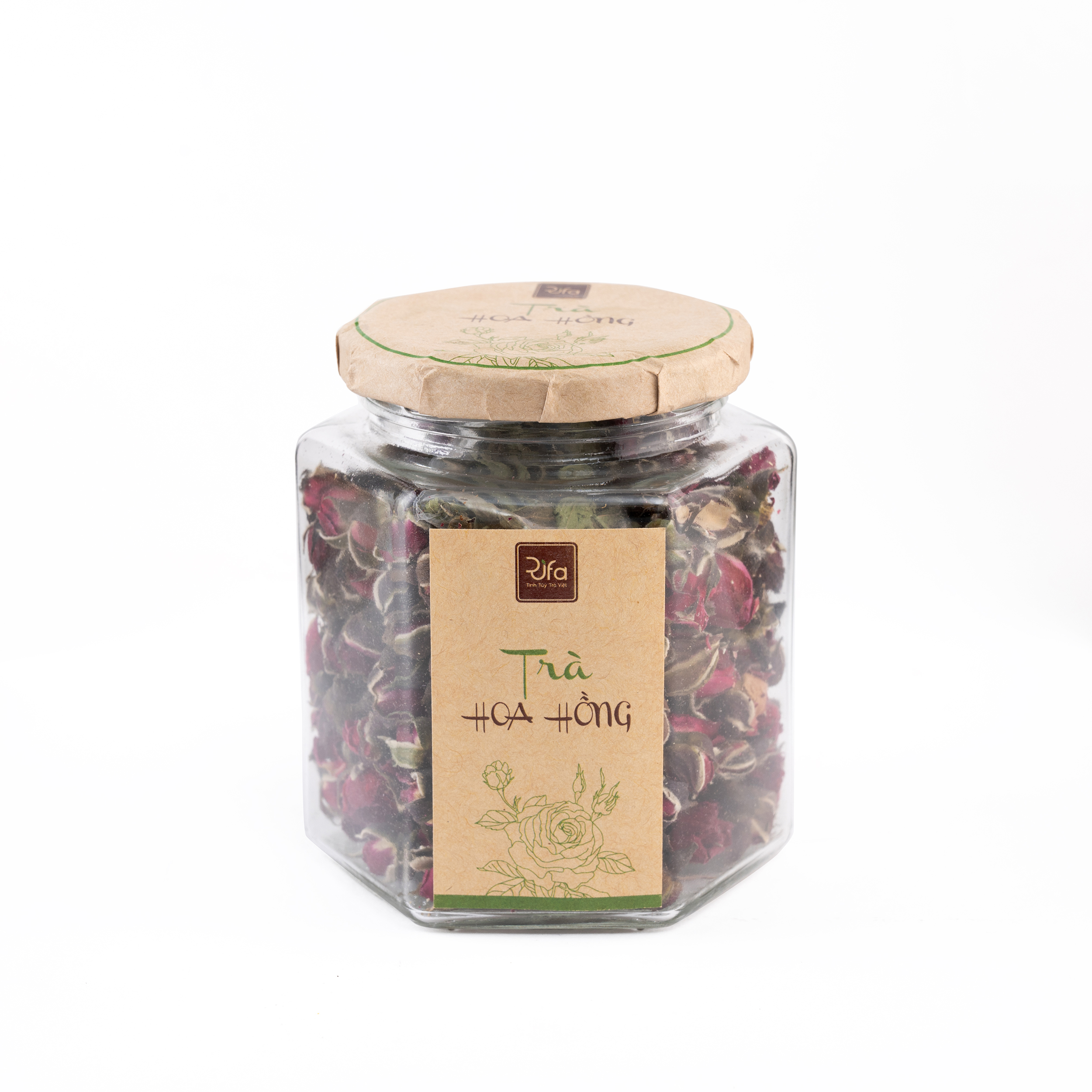 Trà nụ hồng sấy lạnh Rifa - Giúp da sáng khỏe, chống lão hóa, thải đôc, giảm stress. Lọ 50gr