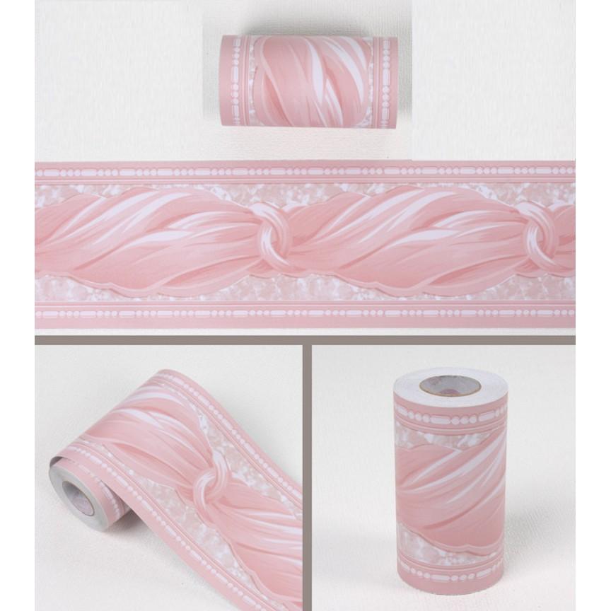 Len dán viền tường XOẮN LỤA HỒNG