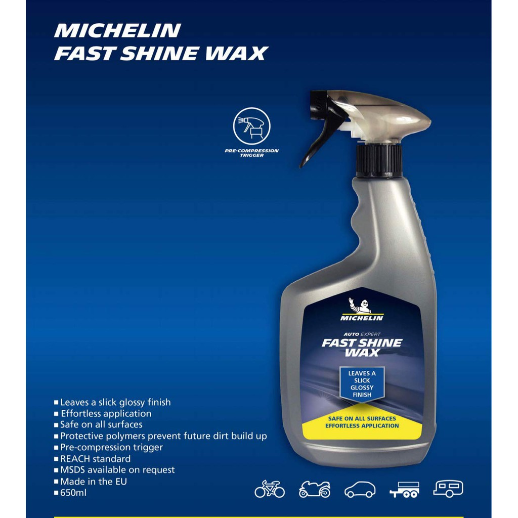 Dung dịch vệ sinh ngoại thất Michelin Fast Shine Wax 31951 - 650ml