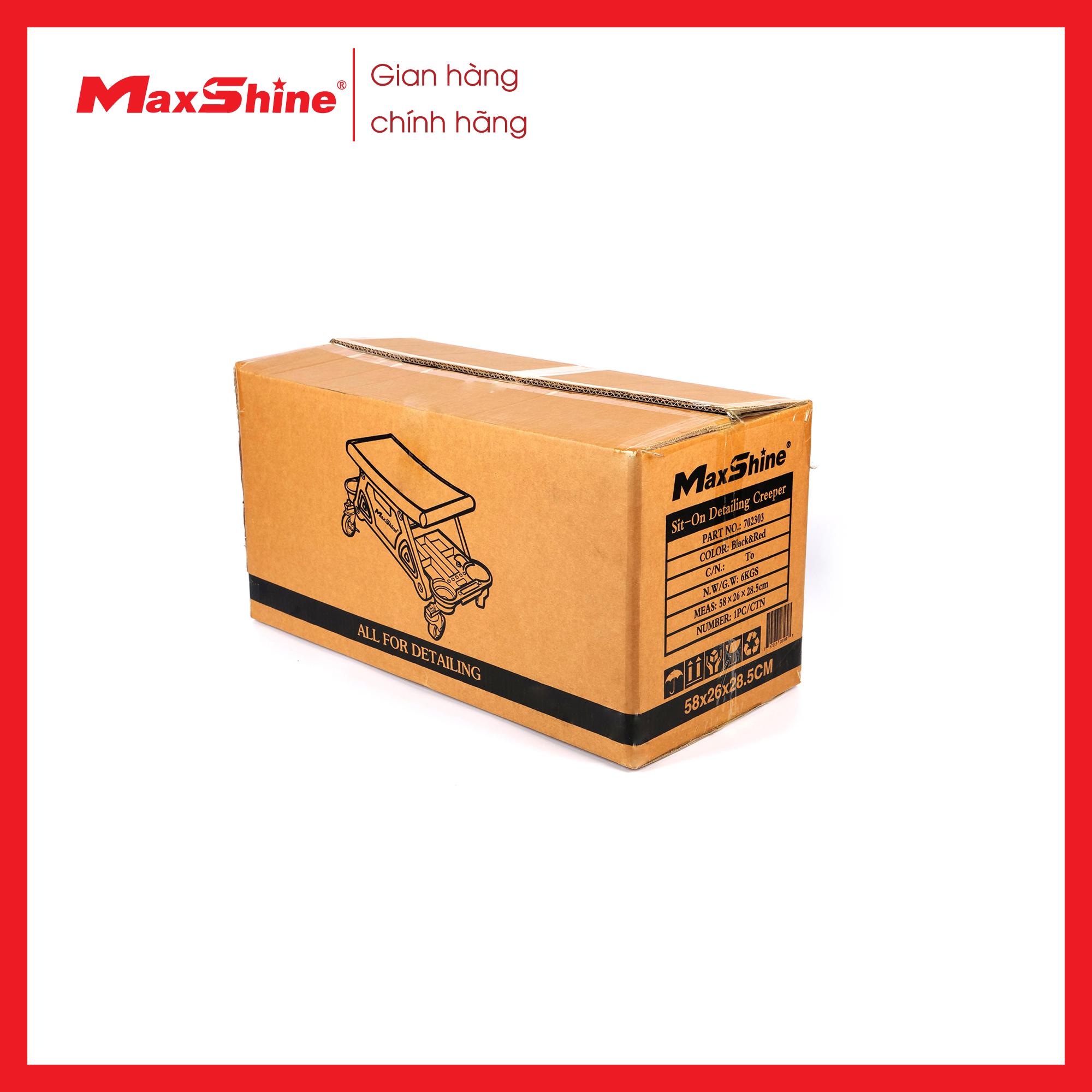 Ghế chăm sóc xe ô tô cho trung tâm Detailing Maxshine 702303 làm chất liệu nhựa ABS vô cùng chắc chắn, chịu được trọng tải lớn
