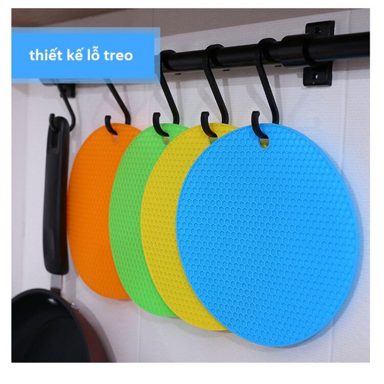 Combo 2 Miếng lốt nồi silicon giao màu ngẫu nhiên
