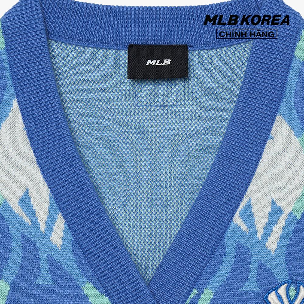 MLB - Áo khoác cardigan nữ dáng croptop Argyle Monogram 3FKCM0331