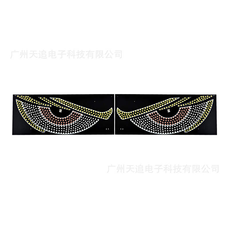 Đèn mắt quỷ động 5V mới cho ô tô, màn hình pixel ma trận LED RGB, đèn hiển thị dạng hoạt hình, phụ kiện trang trí cho ô tô, xe tải.