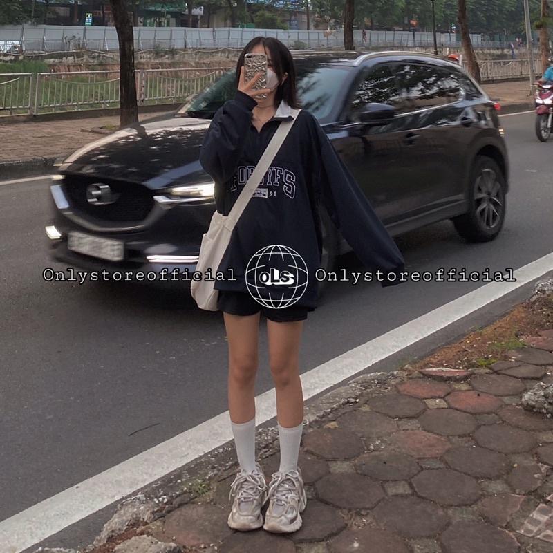 Hoodie zipper nỉ da cá xanh than "foruyfs" và quần đùi đen