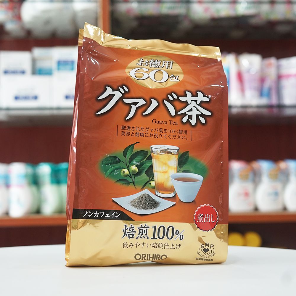 Trà ổi Guava Hiệu Orihiro 120g(2g*60 gói) - Tặng túi zip 3 kẹo mật ong Senjaku