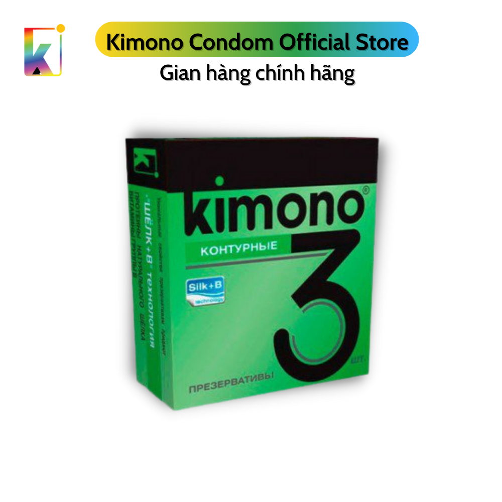 Bao cao su Kimono Green Siêu mỏng 0.03mm - Kéo dài thời gian - Hộp 3 bao