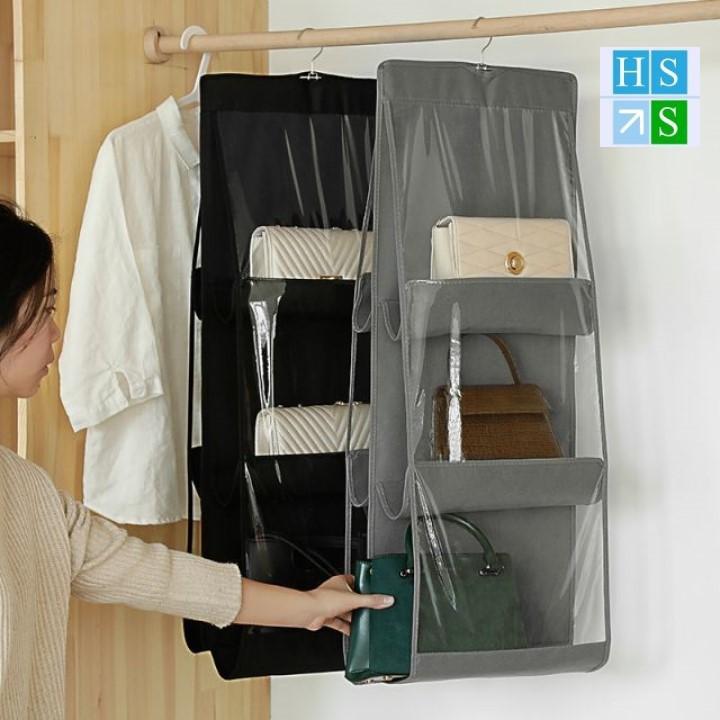 Túi treo đựng bảo quản giỏ sách, túi sách, bóp ví Túi treo đựng đồ chống bụi, có móc treo xoay 360