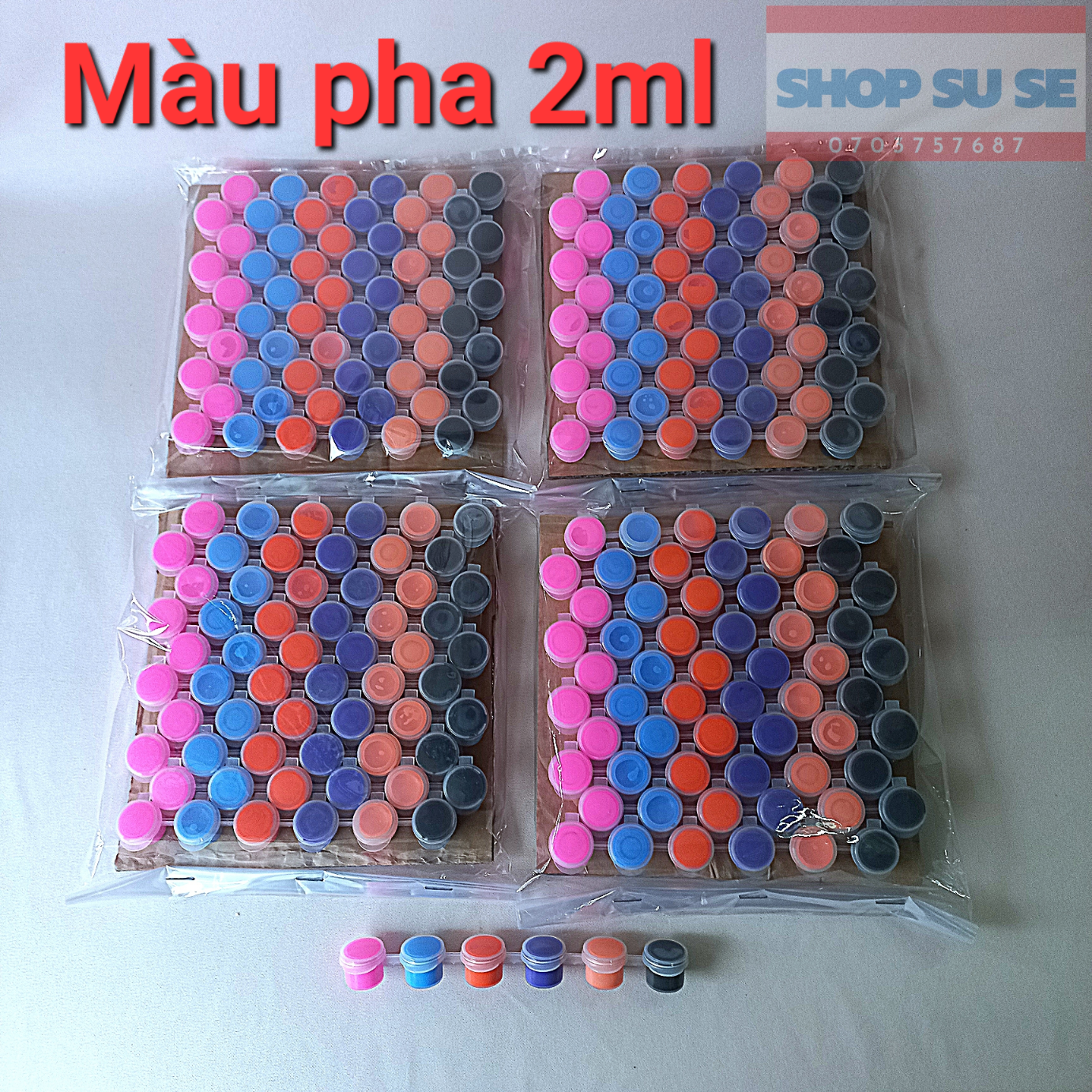 Combo 40 vĩ màu nước tô tượng. Hũ 2 ml