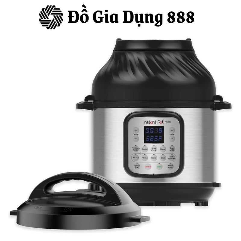 Nồi Áp Suất Đa Năng Kiêm Nồi Nướng INSTANT POT 11IN1 DUO CRISP, Dung Tích 7.5L, Nhập Đức, BH 12 Tháng