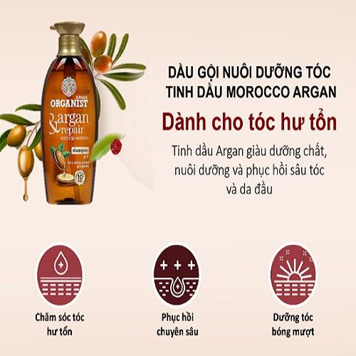 Dầu gội nuôi dưỡng tóc Organist dành cho tóc hư tổn – Tinh dầu Morocco Argan 500ml