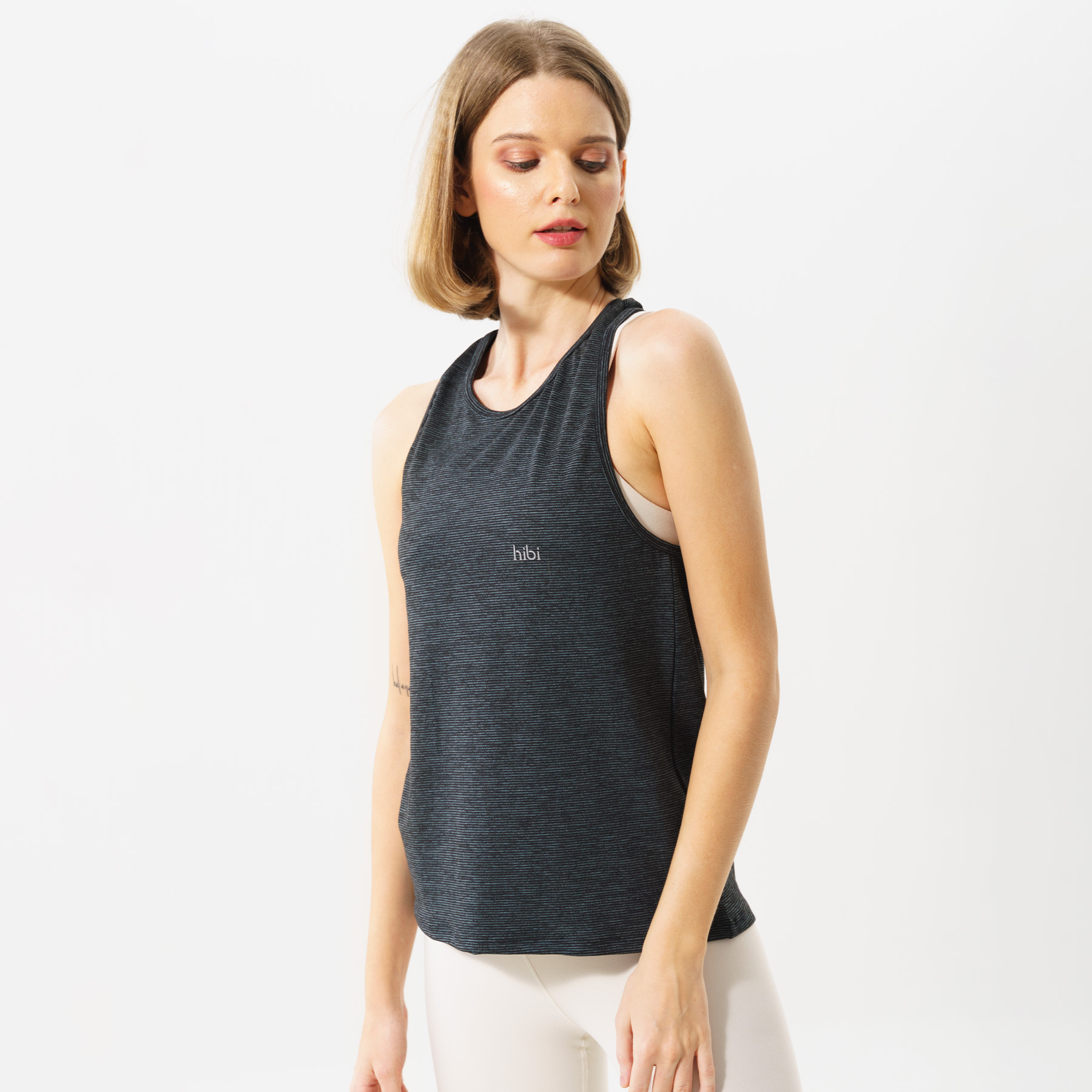 Áo tập Yoga - Gym Tanktop mặc ngoài ba lỗ khoét lưng Hibi Sports TA706