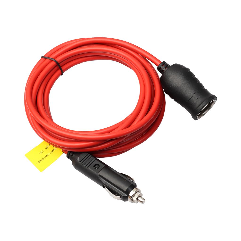 Cigarette Lighter Extension Cord Cable Heavy Duty 12ft 12V/24V Car Charger with Cigarette Lighter Socket Plug