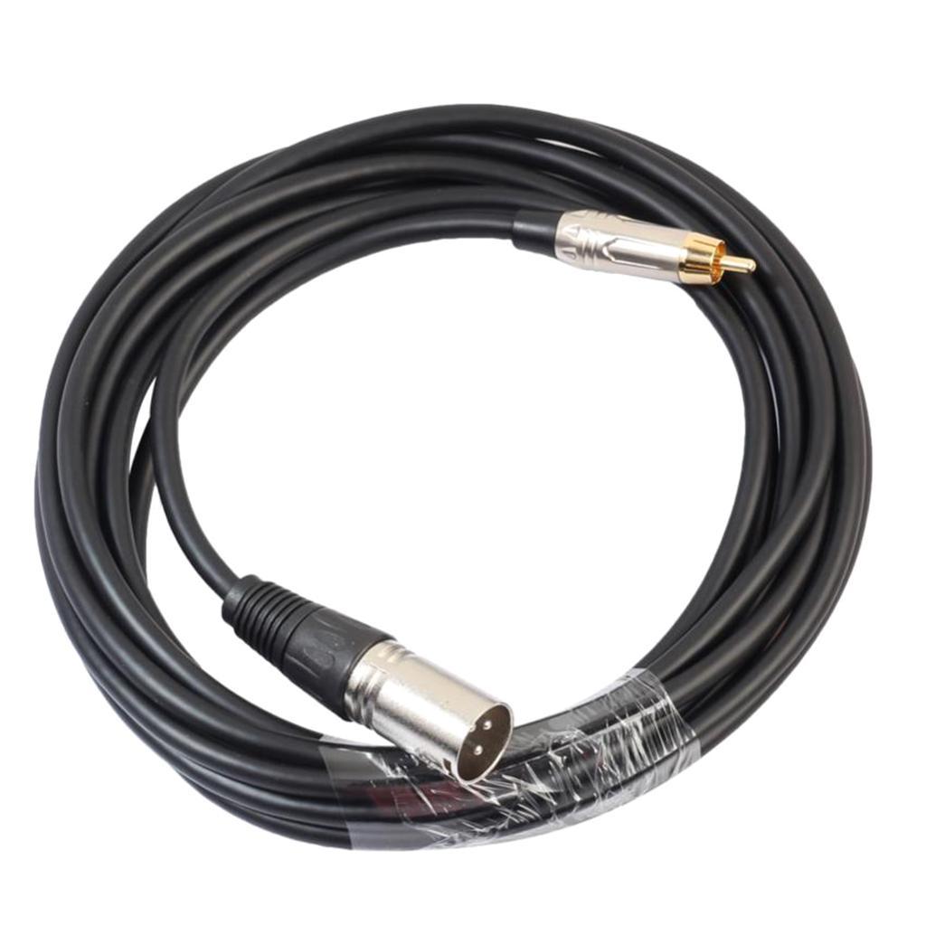 RCA Male to XLR Male Audio Mic Cable Patch Microphone Cord Parts