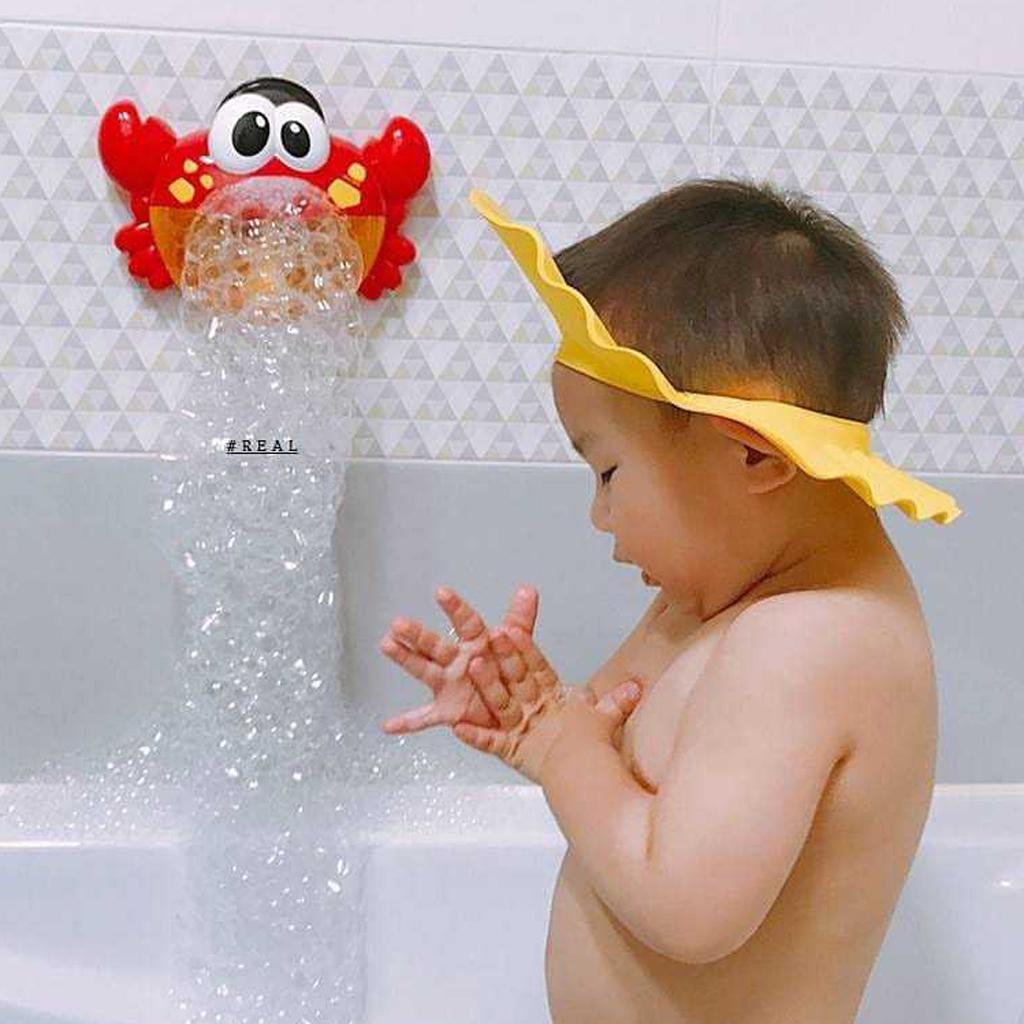 Baby Kids Music Bath Bubble Maker Machine Crab Đồ Chơi Tự động