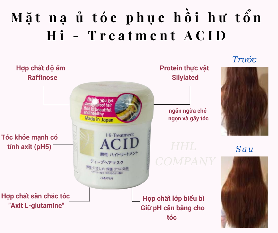 Kem Ủ Tóc ACID DARIYA 300gram 1hộp