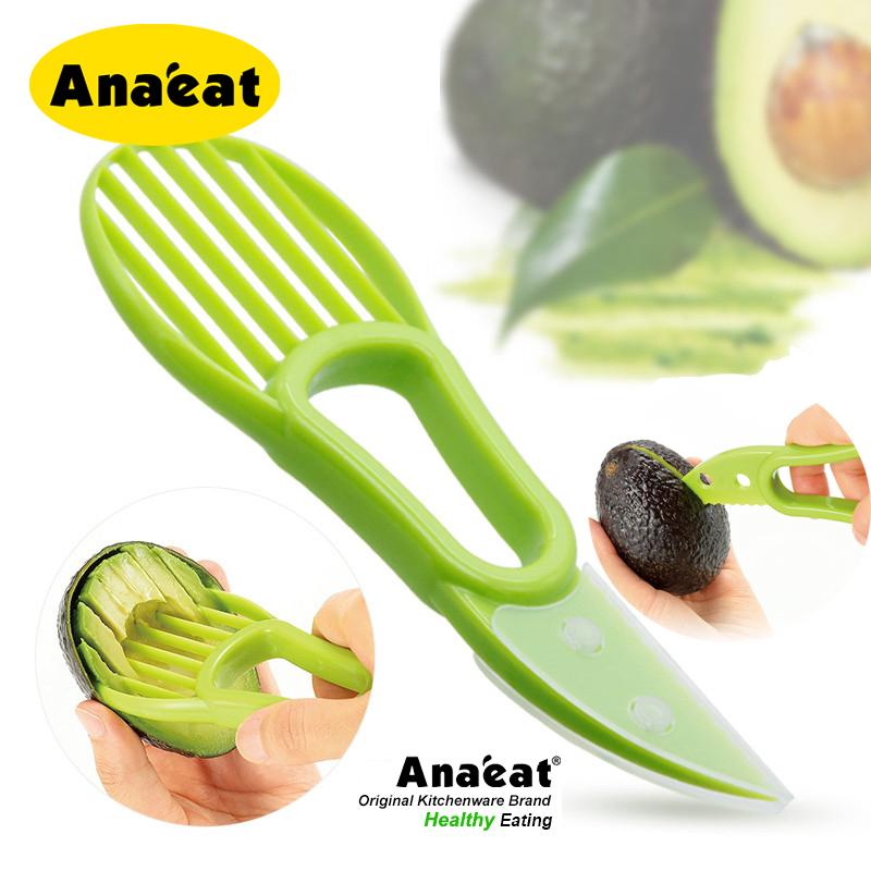 Dụng Cụ Gọt Vỏ Trái Cây ANAEAT 3 Trong 1 Bằng Nhựa Dùng Cắt Bơ Tiện Dụng Cho Nhà Bếp