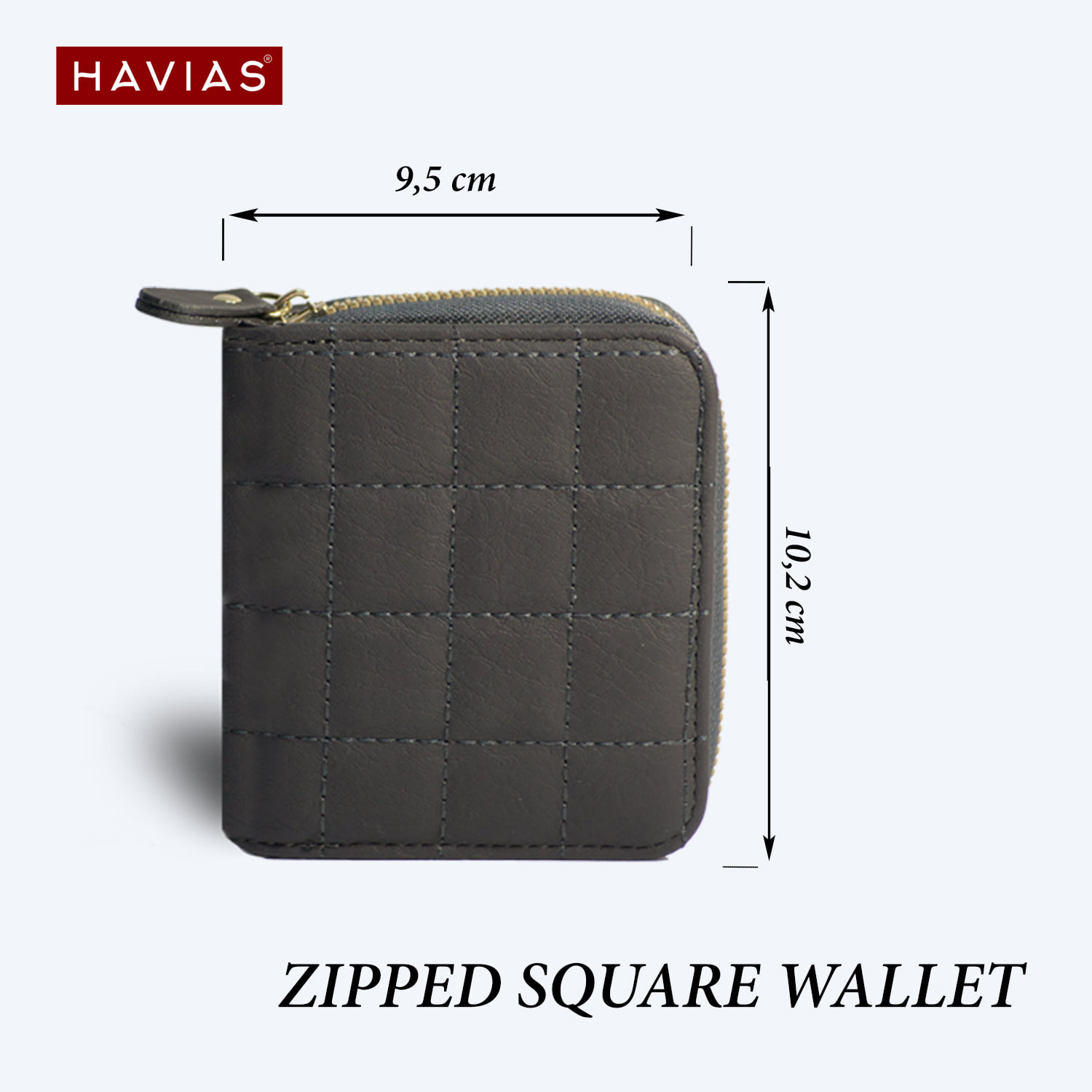 Ví gấp Zipped SQUARE 