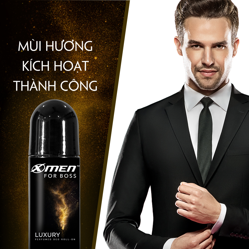 Lăn khử mùi X-Men For Boss Luxury - Mùi hương sang trọng tinh tế 50ml