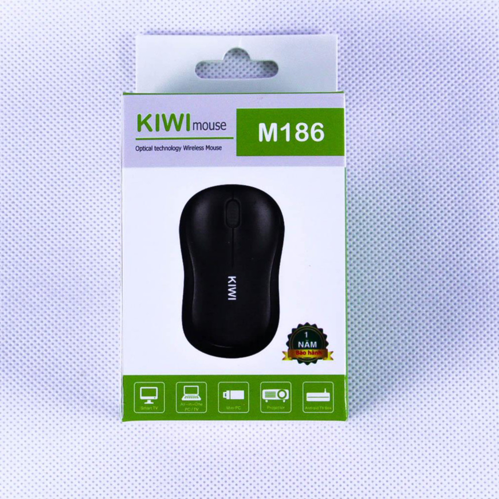 Chuột Không Dây Cao Cấp Kiwi Mouse M186- Cực nhạy- Cực bền - Hàng Chính Hãng