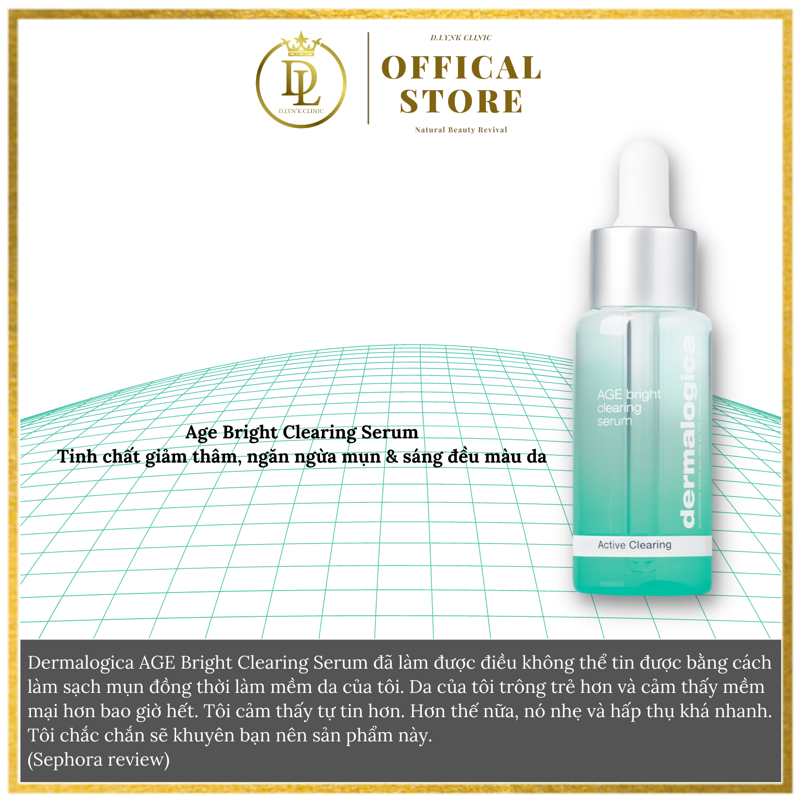 Mẫu thử tinh chất serum ngừa mụn giảm thâm mịn da cho da dầu mụn, da hỗn hợp - Dermalogica Age Bright Cleansing Serum Sample 2ml - Mỹ phẩm chính hãng từ DLYNK CLINIC