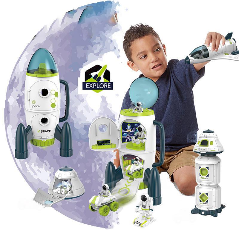 Bộ Đồ Chơi 4 Trong 1 Mô Hình Tàu Không Gian Into Space - Vecto VT80106