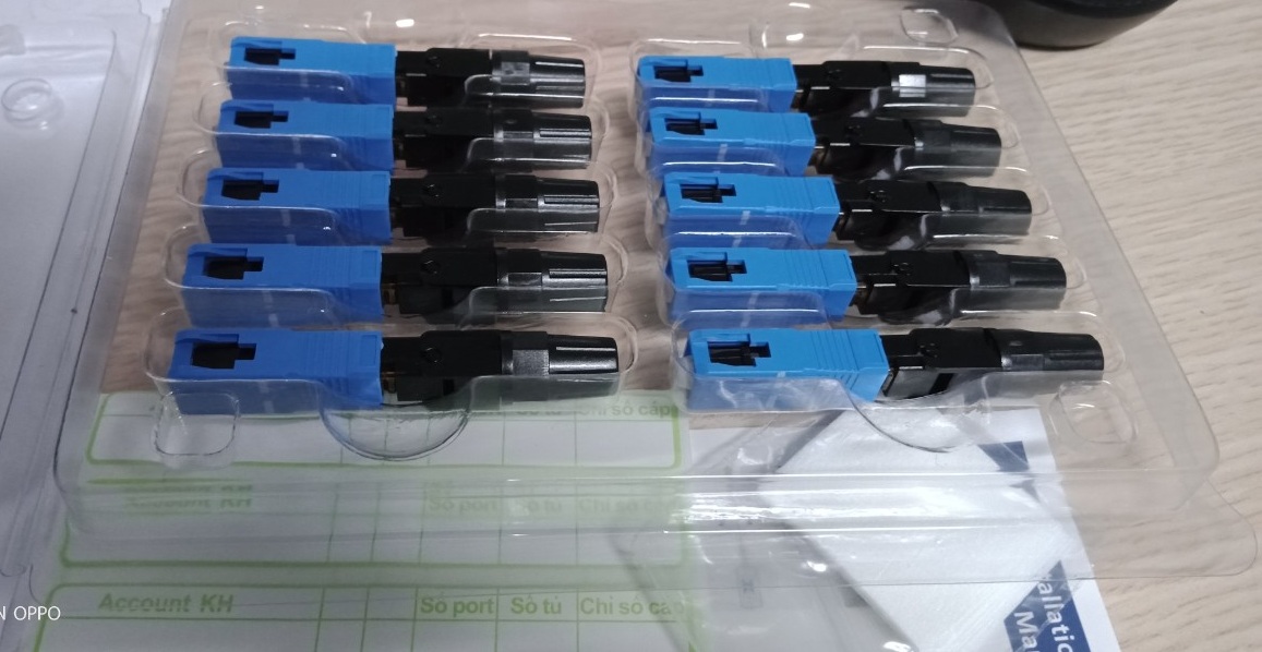 Combo 10 đầu Fast connector SC/UPC single mode, hãng BTON, hàng chính hãng