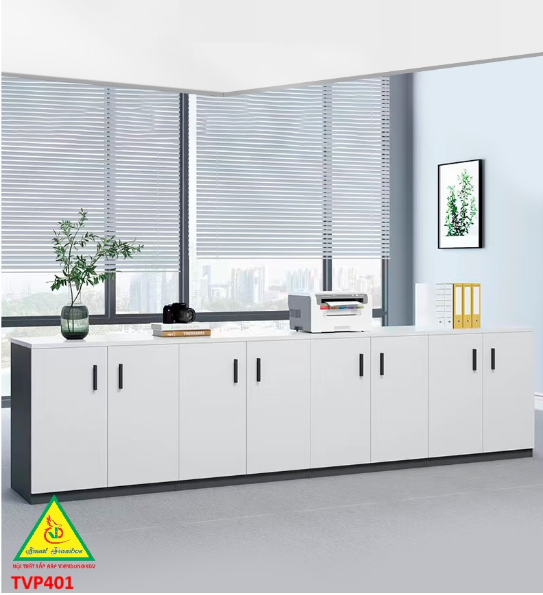 Tủ hồ sơ văn phòng, tủ tài liệu thấp gỗ MDF TVP401 - NỘI THẤT LẮP RÁP VIENDONGADV