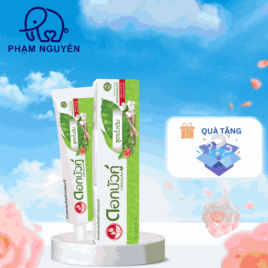 Kem đánh răng thảo dược Dokbuaku truyền thống giúp trắng răng - 150g/Tuýp
