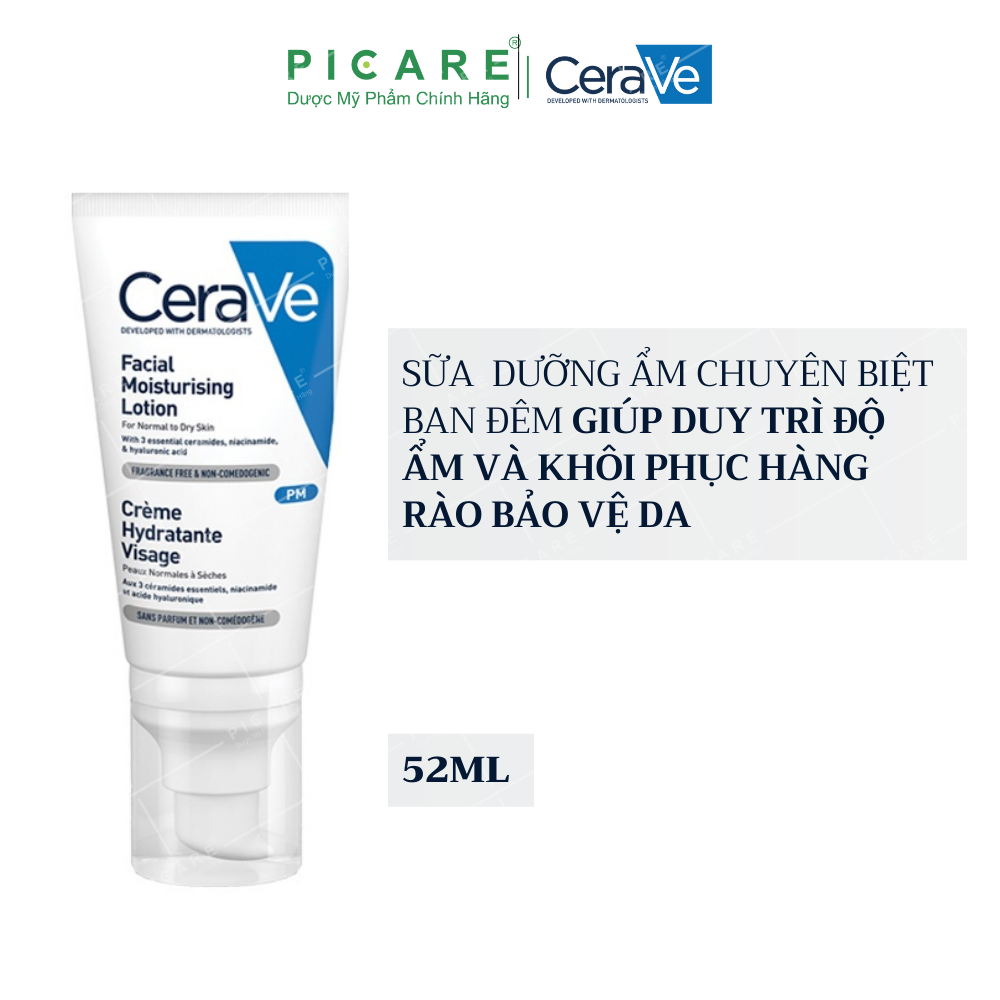 Sữa Dưỡng Ẩm Chuyên Biệt Ban Đêm CeraVe Facial Moisturizing Lotion PM 52ml