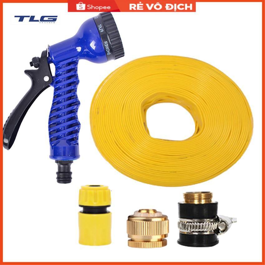 Bộ dây và vòi xịt tăng áp lực nước,rửa xe, tưới cây 20m (cút nhựa nối đồng nhựa) 206843