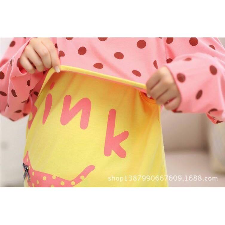 Bộ bầu  dài tay mặc nhà cho con bú