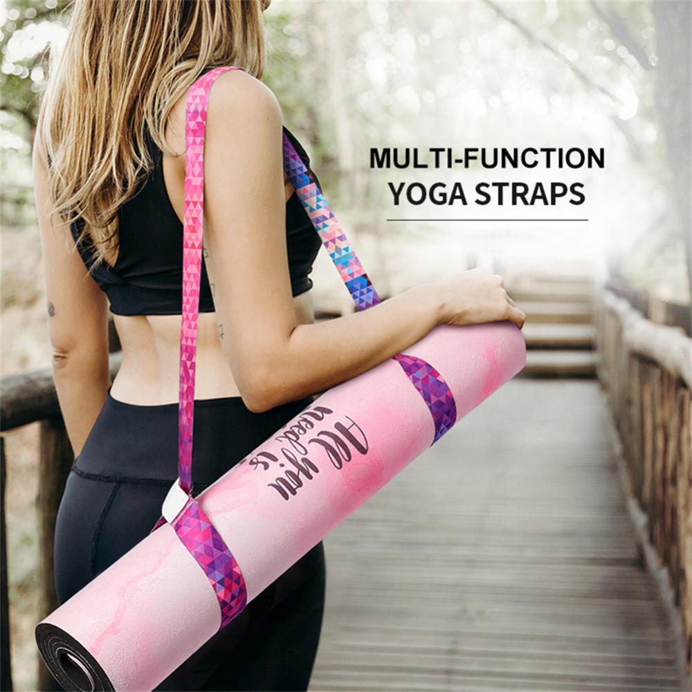 Yoga mat dây đai dây đai yoga có thể điều chỉnh vai dây đeo thể thao vai mang dây đai tập thể dục kéo dài dây yoga đàn hồi thắt lưng yoga Color: 08