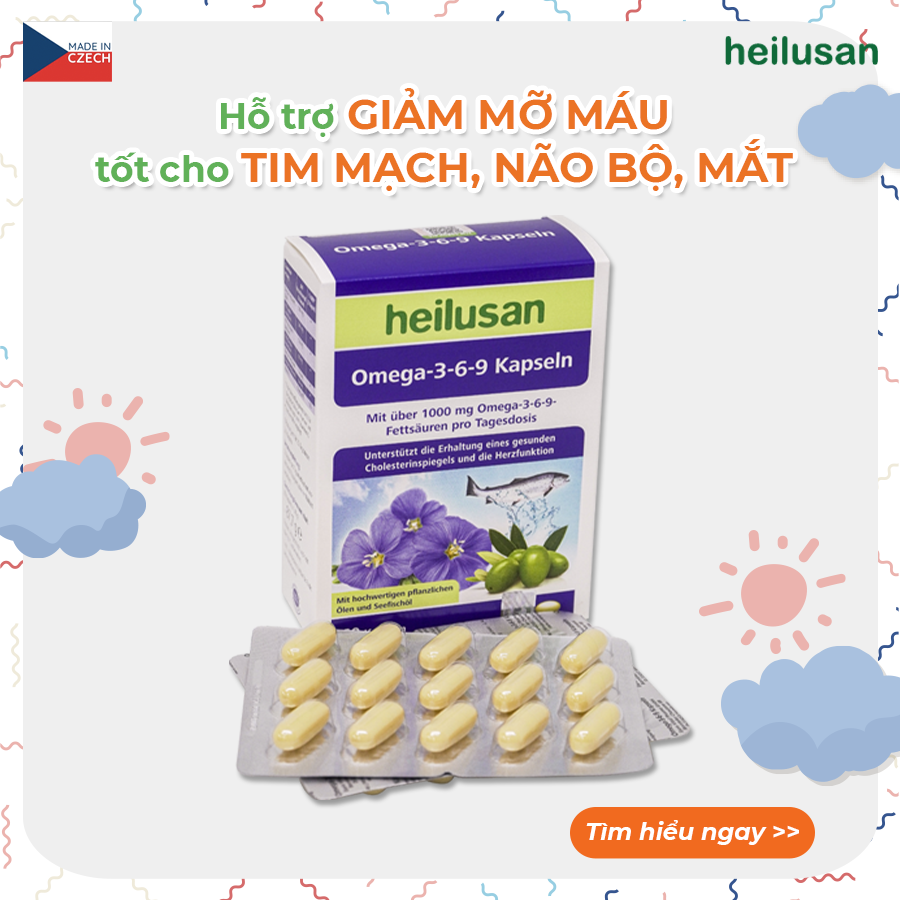 HEILUSAN OMEGA 3-6-9 KAPSELN – GIÚP HỖ TRỢ GIẢM MỠ MÁU, TỐT CHO TIM MẠCH, NÃO BỘ, MẮT, HUYẾT ÁP (1,46G/VIÊN, 15 VIÊN/VỈ, 4 VỈ/HỘP)