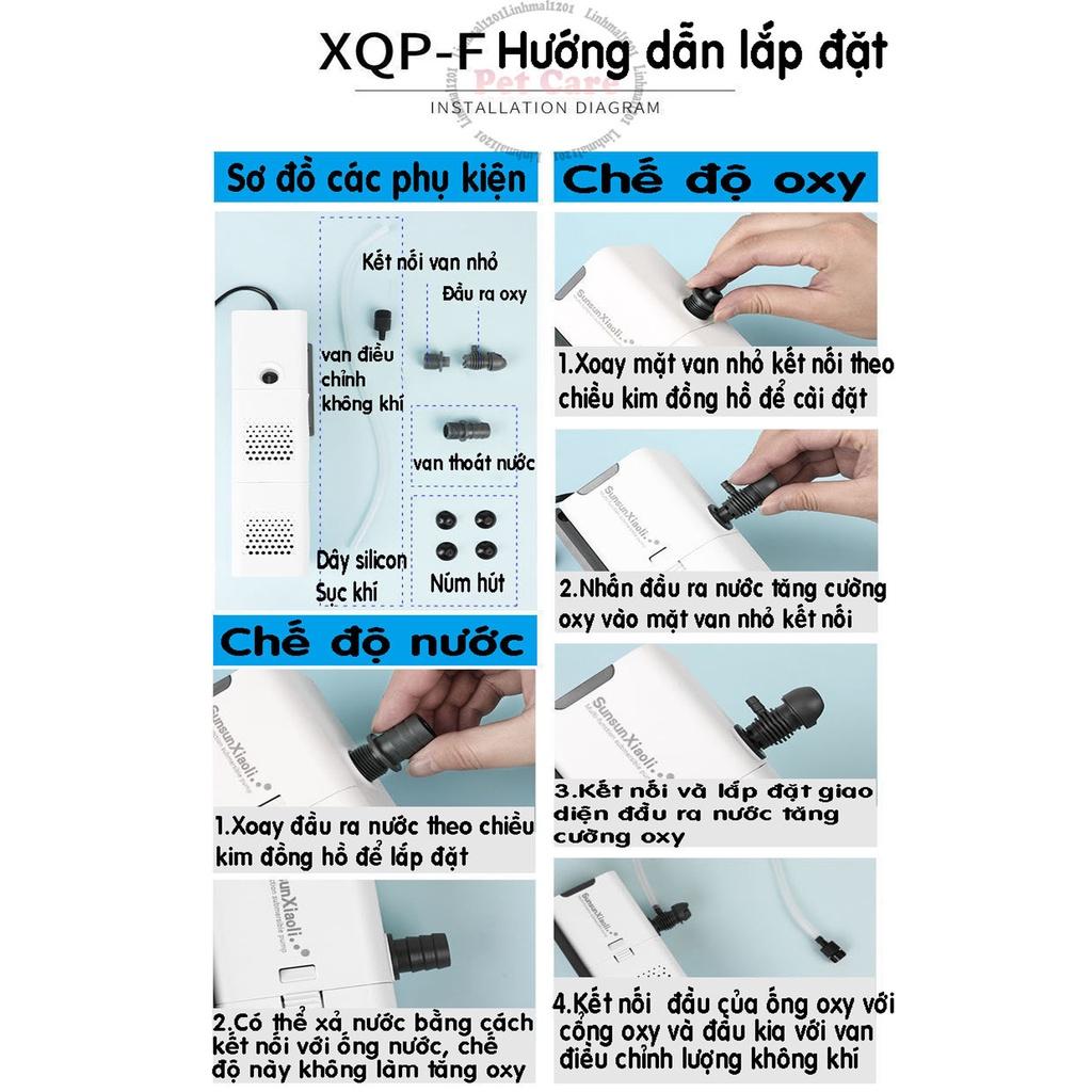 Máy lọc nước bơm oxy bể cá XQP nội địa cao cấp