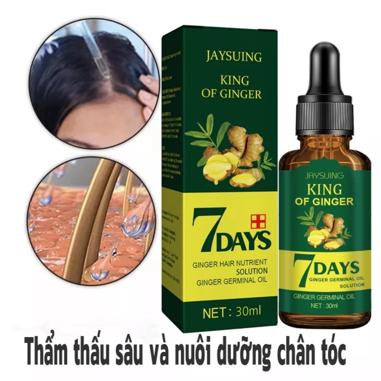 Mọc Tóc Mạnh Mẽ với Tinh Dầu Xịt ELHOE: Tinh Chất Nhân Sâm và Gừng Tươi Hiêu Qủa Sau 7 Ngày