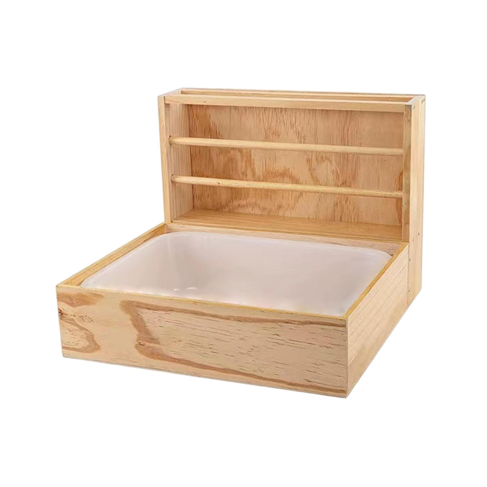 Wooden Rabbit Hay Feeder with Litter Box Guinea Pig Bunny Hay Manger Feeder