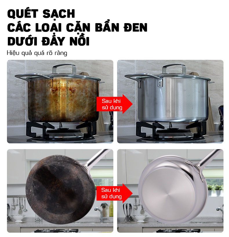 Dung Dịch Tẩy Cặn Đen Đáy Nồi, Xoong, Chảo Inox Siêu Sạch TEXLABS- Hàng Nhập Khẩu