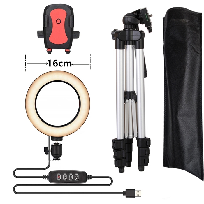 Led Light Ring For Selfie Lamp Ring Light Tripod With Lamp Photography Lighting For Youtube Holder Camera Phone Clip Studio