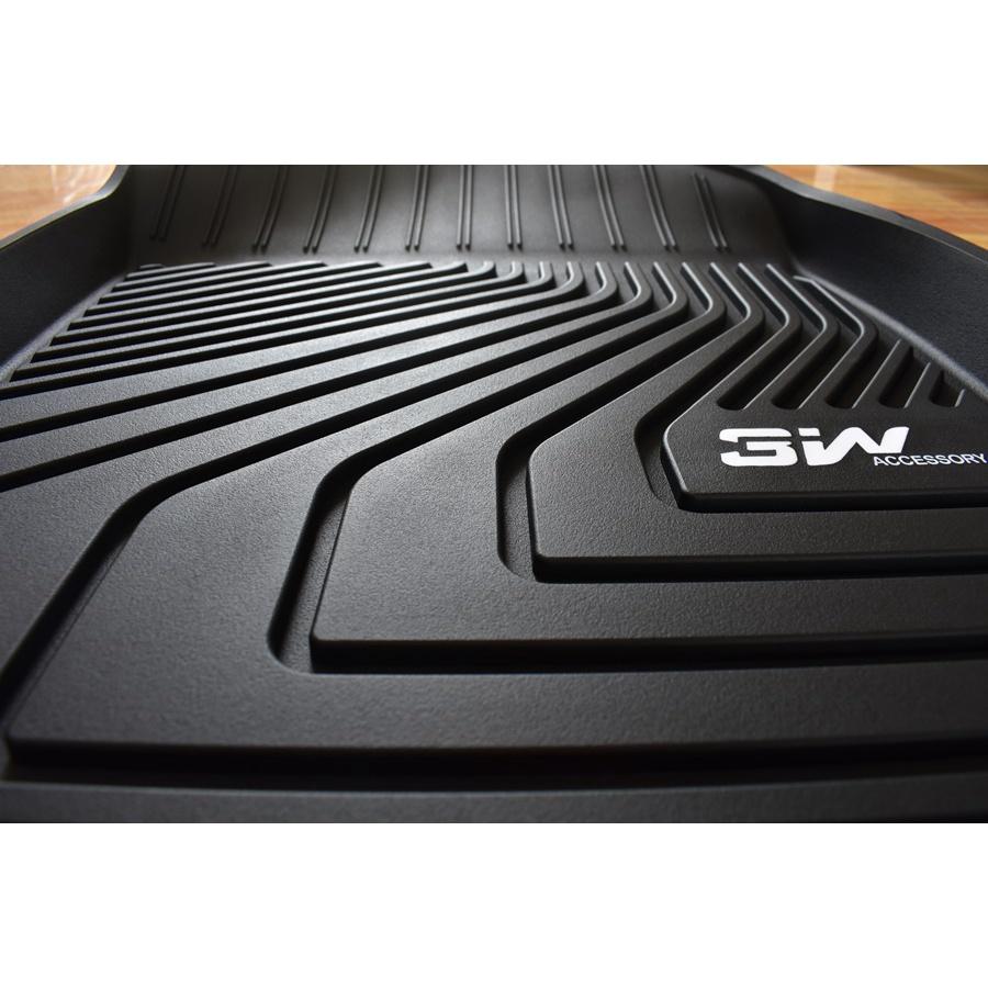 Thảm lót sàn xe ô tô Nhãn hiệu Macsim 3W chất liệu nhựa TPE đúc khuôn cao cấp - màu đen