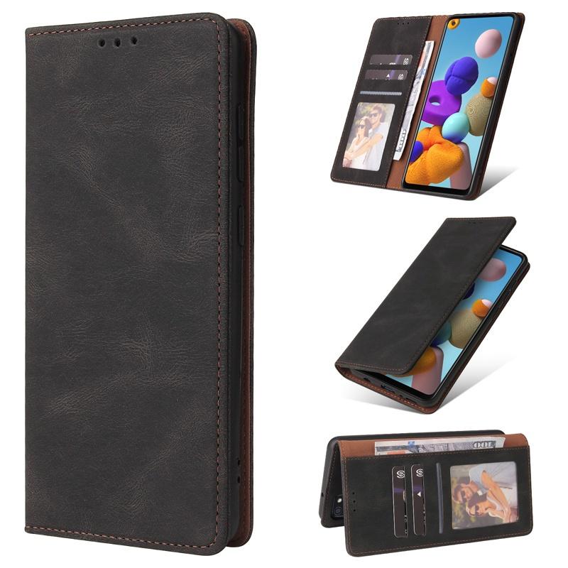 Bao da điện thoại dạng ví nắp lật công tắc từ tính cho Samsung Galaxy A10 A20E A21S A40 A50 A70 A31 A41 A51 5G A71 5G