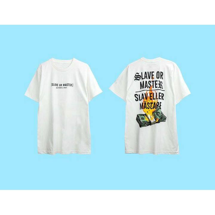 Áo Thun Cotton Nam Nữ Tay Lỡ Slave Or Master Unisex