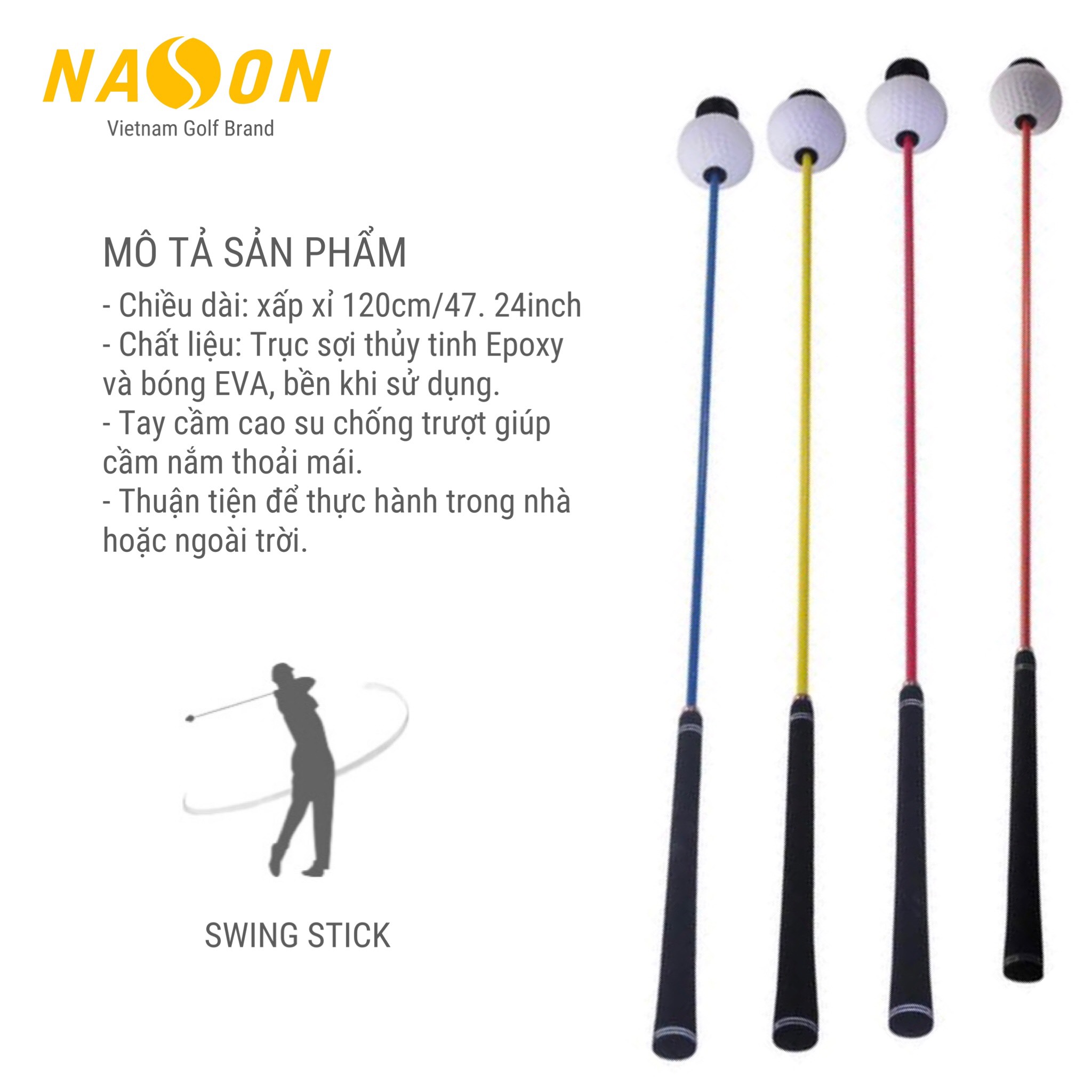 GẬY TẬP LUYỆN SWING GOLF (Nhịp điệu - Tốc độ - Impact) | NASON