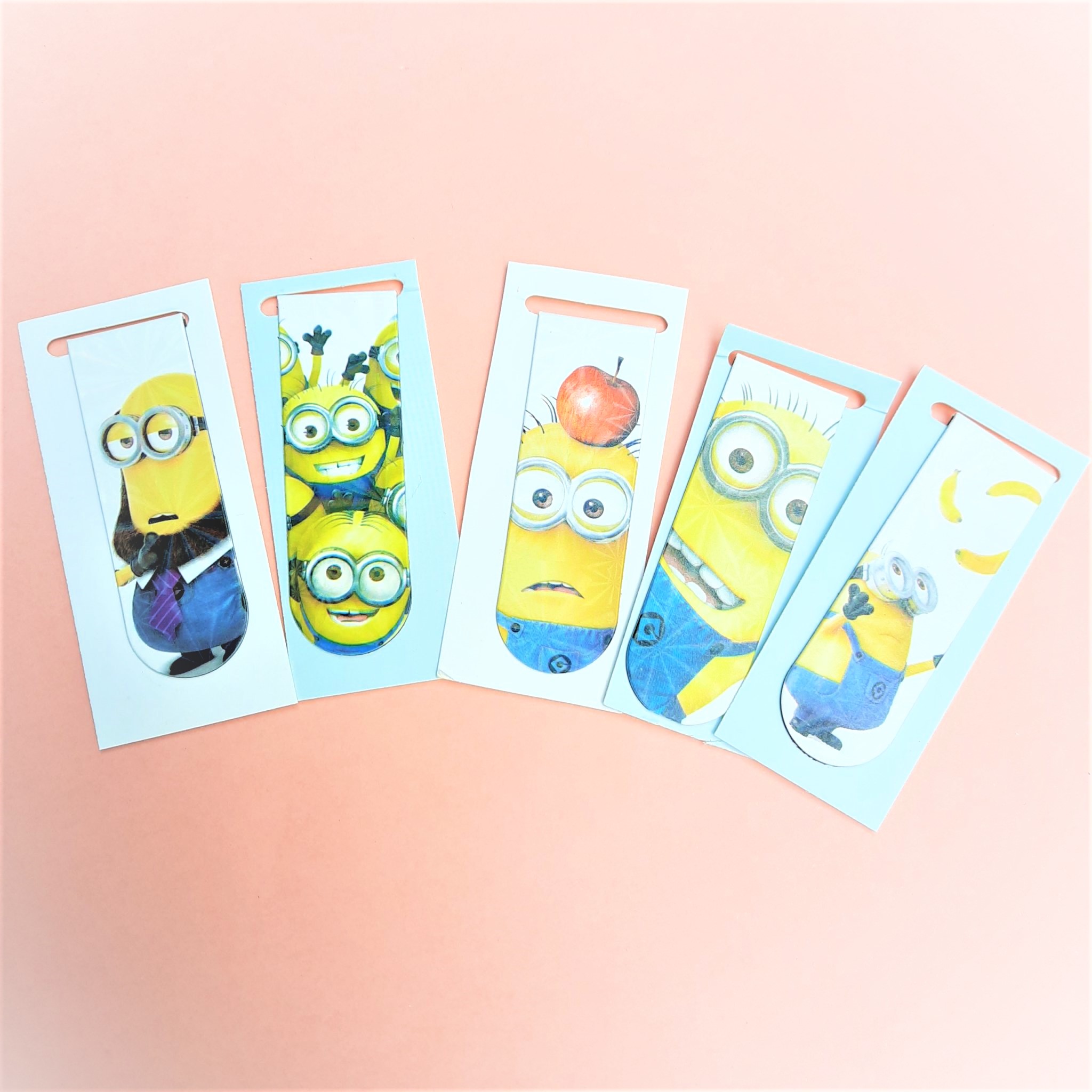 Combo 5 Bookmark Nam Châm Đánh Dấu Sách - Minions (Mẫu Ngẫu Nhiên)