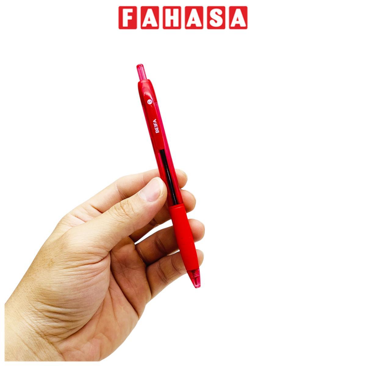 Bút Semi Gel Pen 0.5 mm - Beifa TB610 - Mực Đỏ