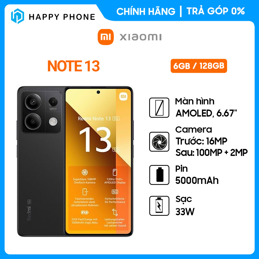 Điện Thoại Xiaomi Redmi Note 13 6GB-128GB - Hàng chính hãng