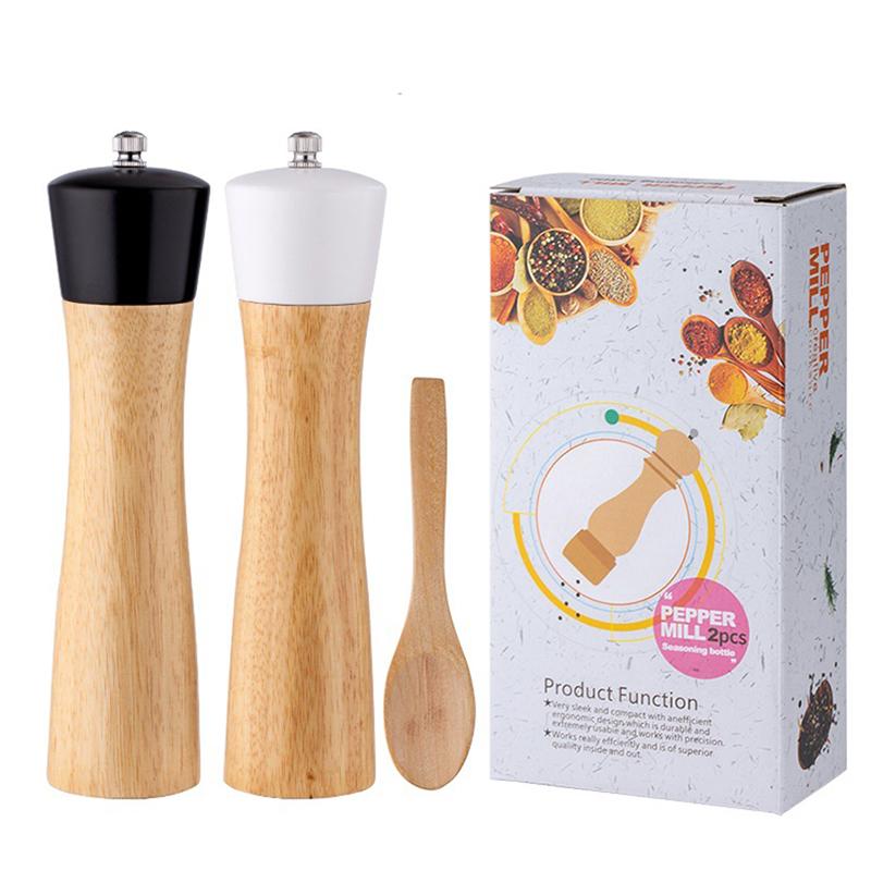 Muối Và Tiêu Cối Xay Bằng Hồ Tiêu Lắc Điều Chỉnh Gốm Máy Xay Thìa Phụ Kiện Nhà Bếp Muối Và Tiêu Bộ Máy Mài