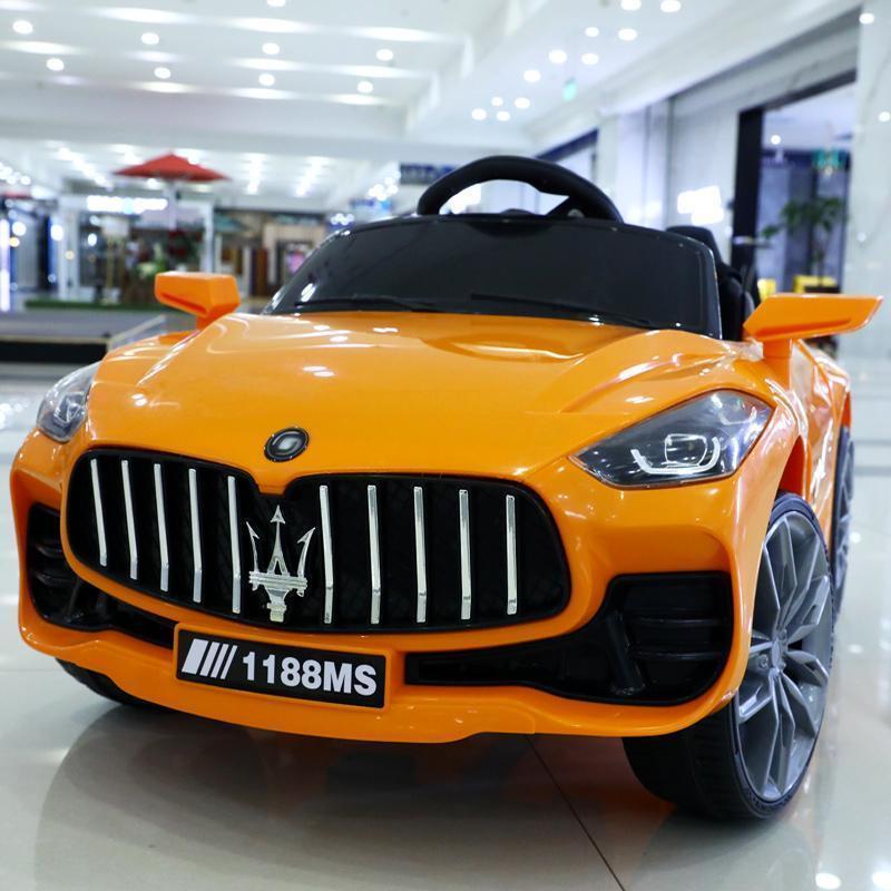 HOTXe ô tô điện trẻ em Maserati cho bé điều khiển từ xa ô tô bốn bánh xích đu cho bé có thể ngồi và ô tô đồ chơi có thể