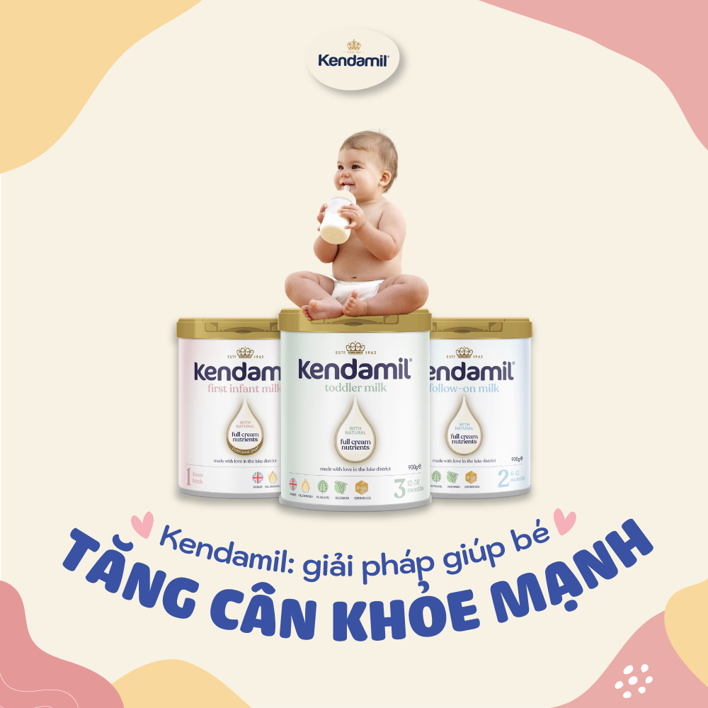 Sữa Kendamil Follow-On số 2 900g (6 - 12 tháng) - Nhập khẩu Vương quốc Anh