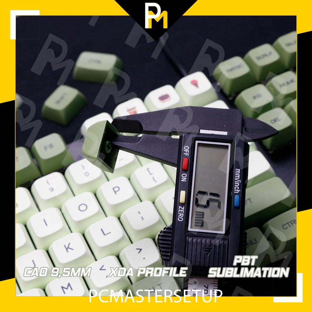 Keycap pbt xda matcha 9.5mm 124 phím, nút cho bàn phím cơ của PCMASTER