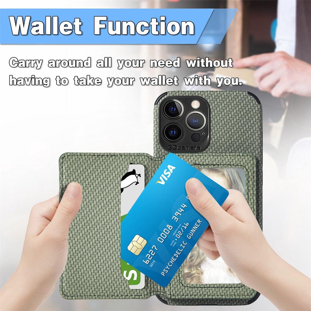 Ốp điện thoại TPU họa tiết vân sọc có ví đựng thẻ cho iPhone 11 Pro Max 12 Mini 12 Pro Max 13 Mini 13 Pro Max